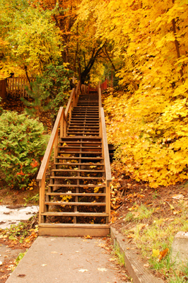 One of eight city stairs in Wallace