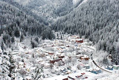 Wallace Idaho in the winter